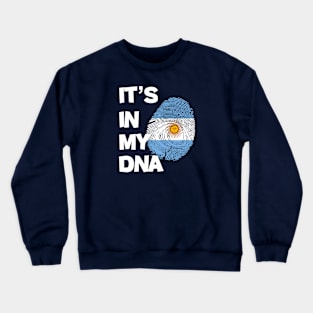 Flag of argentina in fingerprint Crewneck Sweatshirt